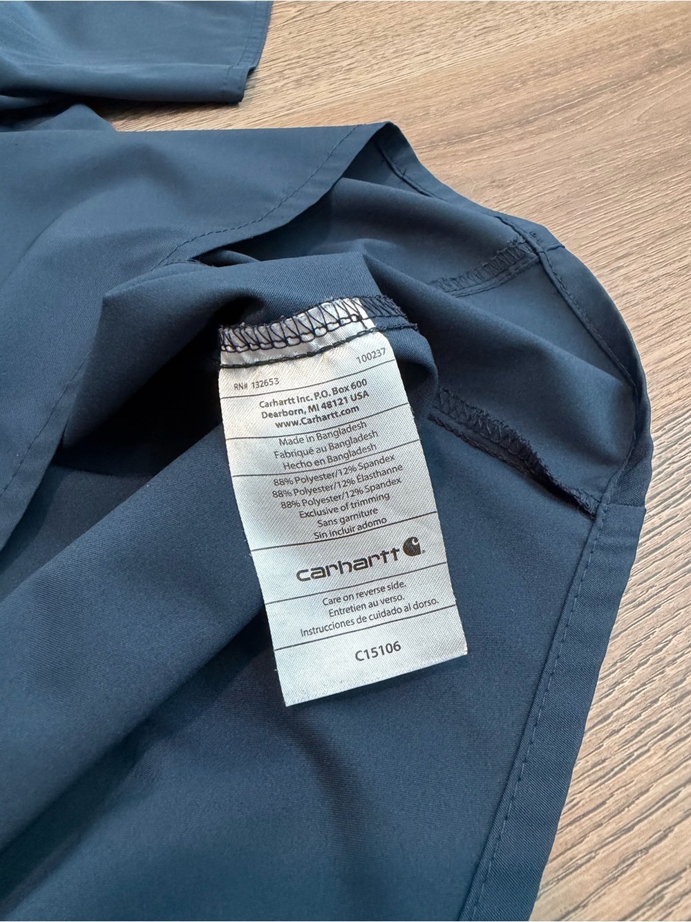 Carhartt Force Scrub Top & Pants Matching Set Navy Blue Medical Workwear Medium - Picture 5 of 12